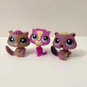 LPS Littlest Pet Shop Lot of 3 Beaver Meerkat Prairie Dog